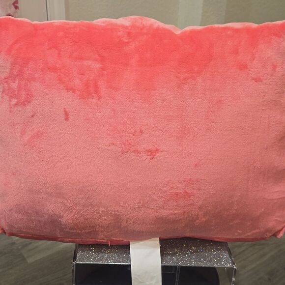 Juicy Couture Home Gold Rhinestone JC Logo Plush Wedge Pillow w/Phone Pocket - Picture 5 of 8